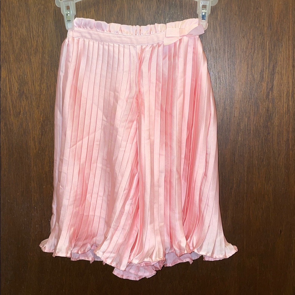 Janie and Jack size 18-24 mos girls’ pink satin pleated wide leg pants